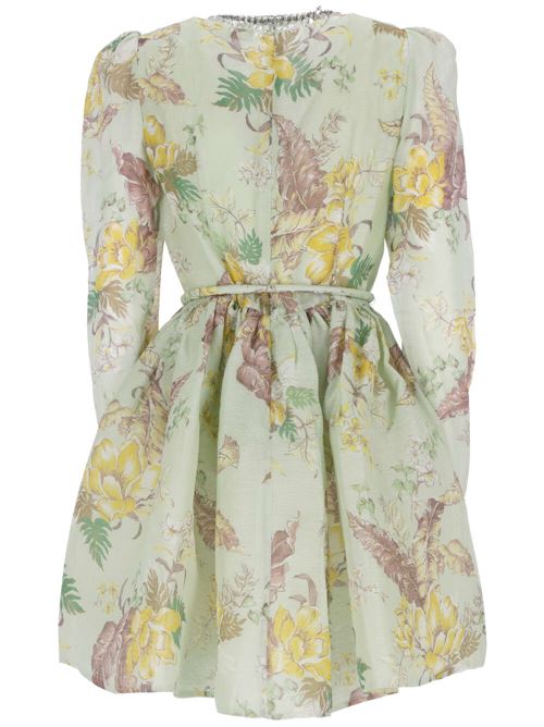 stampa floreale all-over in misto lino-seta verde Zimmermann | 9103DMATMINT TROPICAL FLOREAL